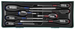 Набор отверток шлиц и крест Full Star SL 6,5х38-6,5х150 PH#1-3, 8 предметов (ложемент) - фото 44206