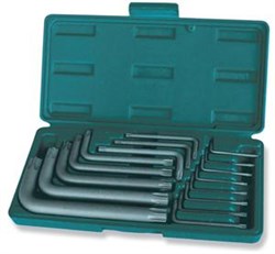 Набор угловых ключей Torx Т6-Т70, 16 предметов - фото 44341