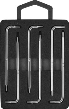 Комплект угловых ключей Torx с центрированным штифтом Т4-Т9, S2 материал, 7 предметов - фото 44346
