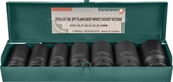 Набор головок торцевых ударных глубоких 3/4", 26-38 мм, 7 предметов. - фото 44881
