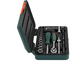 Набор головок торцевых Super Tech 1/4"DR с аксессуарами, 41 предмет - фото 44955