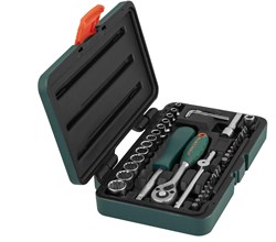 Набор головок торцевых Super Tech 1/4"DR с аксессуарами, 41 предмет - фото 44957