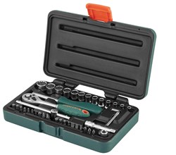 Набор головок торцевых Super Tech 1/4"DR с аксессуарами, 41 предмет - фото 44967