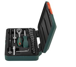 Набор головок торцевых Super Tech 1/4"DR с аксессуарами, 41 предмет - фото 44973
