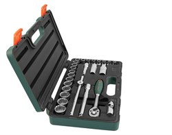 Набор головок торцевых Super Tech 3/8"DR, с аксессуарами, 26 предметов - фото 45000