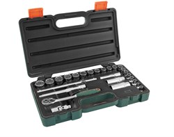 Набор головок торцевых Super Tech 3/8"DR, с аксессуарами, 26 предметов - фото 45006