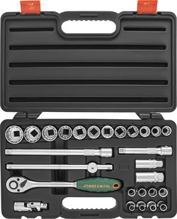 Набор головок торцевых Super Tech 1/2"DR с аксессуарами, 27 предметов - фото 45058