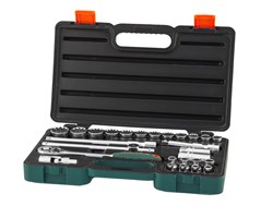 Набор головок торцевых Super Tech 1/2"DR с аксессуарами, 27 предметов - фото 45069