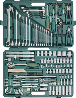 Универсальный набор инструмента 1/2" и 1/4" DR, 127 предметов - фото 45149