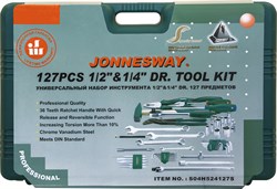 Универсальный набор инструмента 1/2" и 1/4" DR, 127 предметов - фото 45151