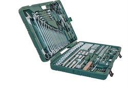 Универсальный набор торцевых головок 1/4"DR 4-13 мм и 1/2"DR 8-32 мм, комбинированных ключей 6-32 мм и отверток, 128 предметов - фото 45179