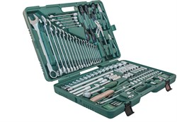 Универсальный набор торцевых головок 1/4"DR 4-13 мм и 1/2"DR 8-32 мм, комбинированных ключей 6-32 мм и отверток, 128 предметов - фото 45181