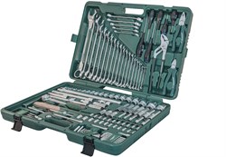 Универсальный набор торцевых головок 1/4"DR 4-13 мм и 1/2"DR 8-32 мм, комбинированных ключей 6-32 мм и отверток, 128 предметов - фото 45189