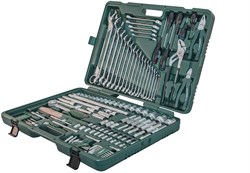 Универсальный набор торцевых головок 1/4"DR 4-13 мм и 1/2"DR 8-32 мм, комбинированных ключей 6-32 мм и отверток, 128 предметов - фото 45190