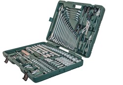 Универсальный набор торцевых головок 1/4"DR 4-13 мм и 1/2"DR 8-32 мм, комбинированных ключей 6-32 мм и отверток, 128 предметов - фото 45191