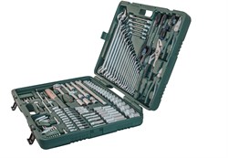 Универсальный набор торцевых головок 1/4"DR 4-13 мм и 1/2"DR 8-32 мм, комбинированных ключей 6-32 мм и отверток, 128 предметов - фото 45192