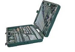 Универсальный набор торцевых головок 1/4"DR 4-13 мм и 1/2"DR 8-32 мм, комбинированных ключей 6-32 мм и отверток, 128 предметов - фото 45193