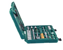 Универсальный набор торцевых головок 1/4"DR 6-13 мм и 1/2"DR 12-24 мм, комбинированных ключей 8-17 мм и отверток, 60 предметов - фото 45198