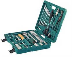 Универсальный набор торцевых головок 1/4"DR 6-13 мм и 1/2"DR 12-24 мм, комбинированных ключей 8-17 мм и отверток, 60 предметов - фото 45214