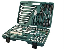 Универсальный набор торцевых головок 1/4"DR 4-13 мм и 1/2"DR 12-32 мм, комбинированных ключей 8-19 мм и отверток, 77 предметов - фото 45233
