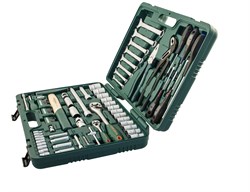 Универсальный набор торцевых головок 1/4"DR 4-13 мм и 1/2"DR 12-32 мм, комбинированных ключей 8-19 мм и отверток, 77 предметов - фото 45238
