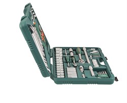 Универсальный набор торцевых головок 1/4"DR 5-12 мм и 1/2"DR 12-32 мм, отверток, комбинированных ключей 6-24 мм, разрезных ключей 8-19 мм и угловых ключей, 78 предметов - фото 45243