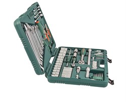 Универсальный набор торцевых головок 1/4"DR 5-12 мм и 1/2"DR 12-32 мм, отверток, комбинированных ключей 6-24 мм, разрезных ключей 8-19 мм и угловых ключей, 78 предметов - фото 45244