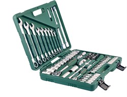 Универсальный набор торцевых головок 1/4"DR 4-14 мм и 1/2"DR 14-32 мм и комбинированных ключей 8-22 мм, 82 предмета - фото 45267