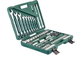 Универсальный набор торцевых головок 1/4"DR 4-14 мм и 1/2"DR 14-32 мм и комбинированных ключей 8-22 мм, 82 предмета - фото 45268