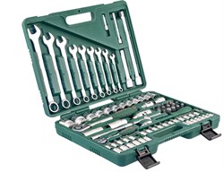 Универсальный набор торцевых головок 1/4"DR 4-14 мм и 1/2"DR 14-32 мм и комбинированных ключей 8-22 мм, 82 предмета - фото 45269