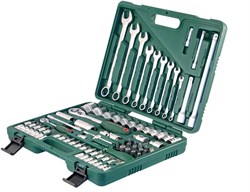 Универсальный набор торцевых головок 1/4"DR 4-14 мм и 1/2"DR 14-32 мм и комбинированных ключей 8-22 мм, 82 предмета - фото 45278