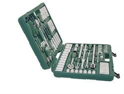 Универсальный набор торцевых головок 1/4"DR 4-13 мм и 1/2"DR 8-32 мм, отверток и угловых ключей 1,5-10 мм, 83 предмета - фото 45286