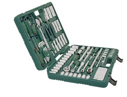Универсальный набор торцевых головок 1/4"DR 4-13 мм и 1/2"DR 8-32 мм, отверток и угловых ключей 1,5-10 мм, 83 предмета - фото 45287