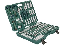 Универсальный набор торцевых головок 1/4"DR 4-13 мм и 1/2"DR 8-32 мм, отверток и угловых ключей 1,5-10 мм, 83 предмета - фото 45289