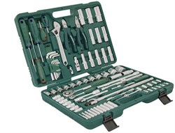 Универсальный набор торцевых головок 1/4"DR 4-13 мм и 1/2"DR 8-32 мм, отверток и угловых ключей 1,5-10 мм, 83 предмета - фото 45290