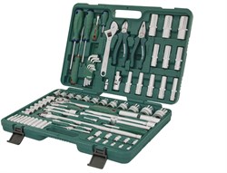 Универсальный набор торцевых головок 1/4"DR 4-13 мм и 1/2"DR 8-32 мм, отверток и угловых ключей 1,5-10 мм, 83 предмета - фото 45297