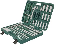 Универсальный набор торцевых головок 1/4"DR 4-13 мм и 1/2"DR 8-32 мм, отверток и угловых ключей 1,5-10 мм, 83 предмета - фото 45299