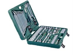 Универсальный набор торцевых головок 1/4"DR 4-10 мм и 1/2"DR 8-32 мм, комбинированных ключей 8-24 мм и отверток, 101 предмет - фото 45355