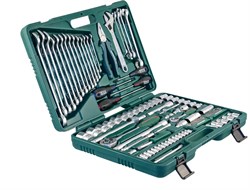 Универсальный набор торцевых головок 1/4"DR 4-10 мм и 1/2"DR 8-32 мм, комбинированных ключей 8-24 мм и отверток, 101 предмет - фото 45357