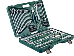 Универсальный набор торцевых головок 1/4"DR 4-10 мм и 1/2"DR 8-32 мм, комбинированных ключей 8-24 мм и отверток, 101 предмет - фото 45358