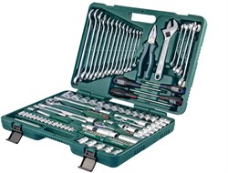 Универсальный набор торцевых головок 1/4"DR 4-10 мм и 1/2"DR 8-32 мм, комбинированных ключей 8-24 мм и отверток, 101 предмет - фото 45366