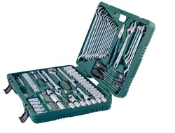 Универсальный набор торцевых головок 1/4"DR 4-10 мм и 1/2"DR 8-32 мм, комбинированных ключей 8-24 мм и отверток, 101 предмет - фото 45369