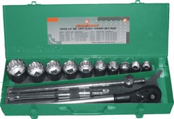 Набор головок торцевых дюймовых 3/4"DR, 7/8"-2", с аксессуарами, 14 предметов - фото 45373