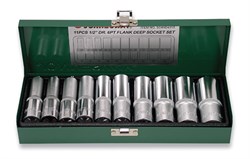 Набор головок торцевых 1/2"DR 10-24 мм, 11 предметов - фото 45415