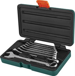 Набор ключей гаечных комбинированных с профилем SUPER TECH в кейсе, 8-19 мм, 8 предметов - фото 45767