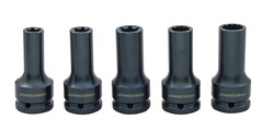Набор торцевых головок 3/4"DR  E18 / E20 / E24 / 17 мм/19 мм 12-гр. Для болтов ГБЦ MAN - фото 46597