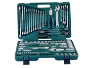 Универсальный набор торцевых головок 1/4"DR 4-10 мм и 1/2"DR 8-32 мм, комбинированных ключей 8-24 мм и отверток, 101 предмет