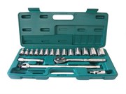 Набор головок торцевых дюймовых 1/2"DR 3/8"-1-1/4", с аксессуарами, 18 предметов
